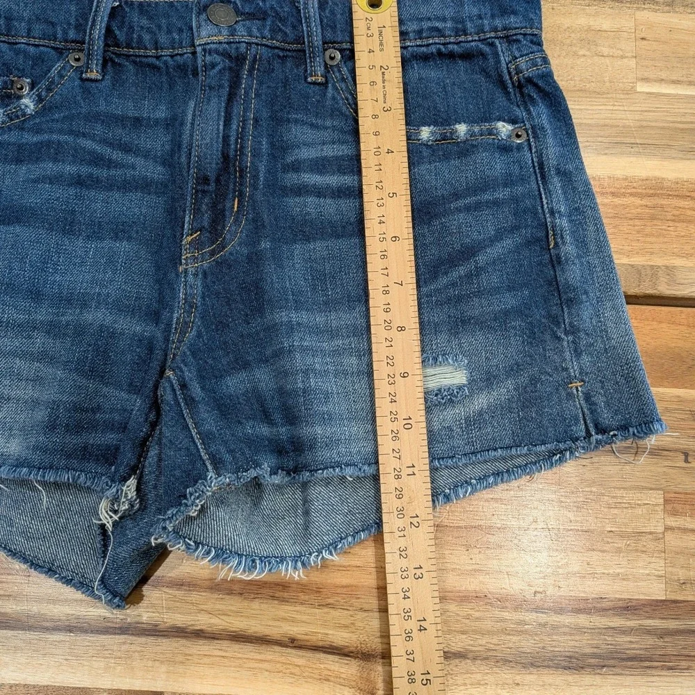 Gap 1969 Women's Denim Shorts Size 26 Medium Wash‎ Distressed Y2K Festival Boho